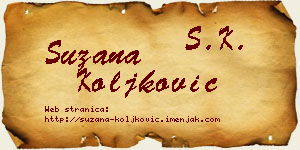 Suzana Koljković vizit kartica
